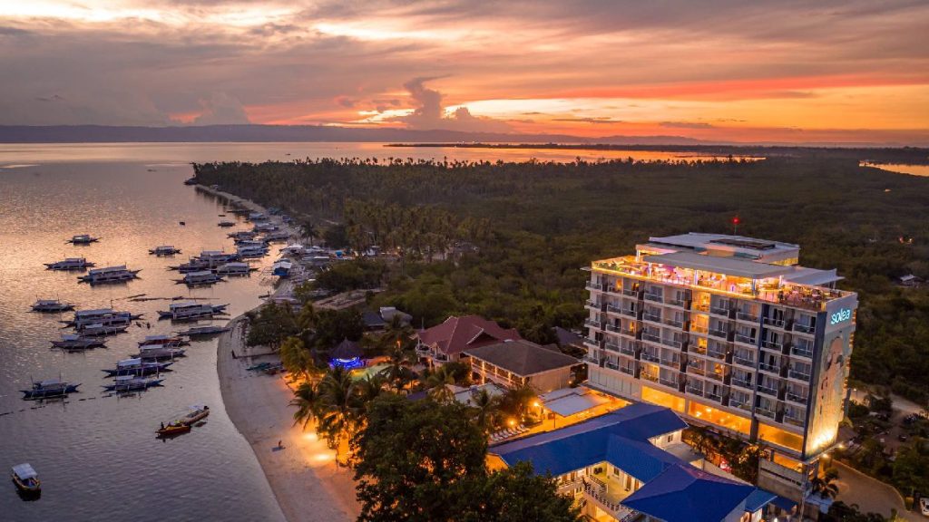 Solea Bohol resort amenities, Panglao island beachfront accommodation and swimming pool.